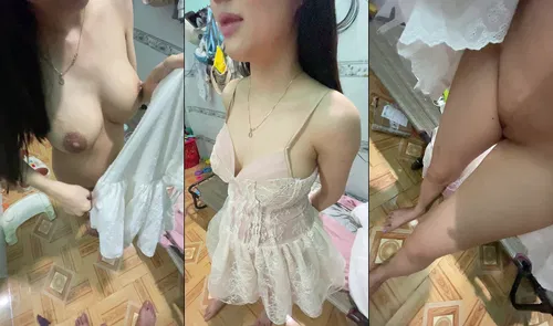 Anh đừng quay lung tung để yên em thay đồ nào